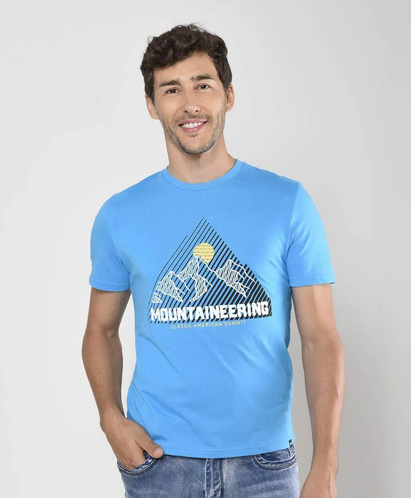 Polera deportiva hombre montaña