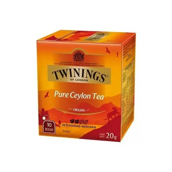 Té Twinings Pure Ceylon 10 Bolsas