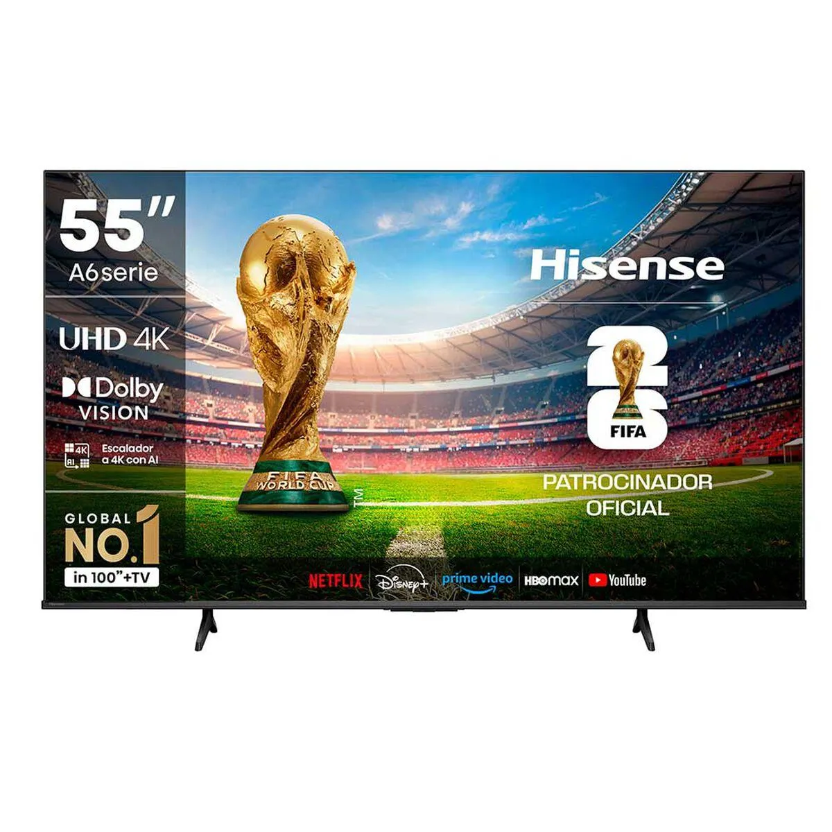 LED 55" Hisense Ultra HD 4K 55A6NV