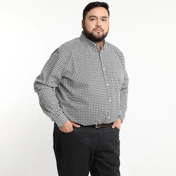 Camisa Sport Estampada Manga Larga Spandex