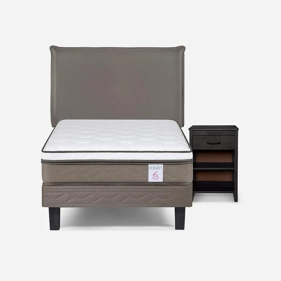 Cama New Style 6 1,5 Plazas + Muebles Maurice