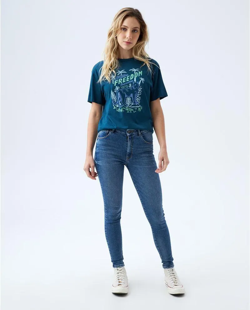 Jean Jegging tono medio para mujer