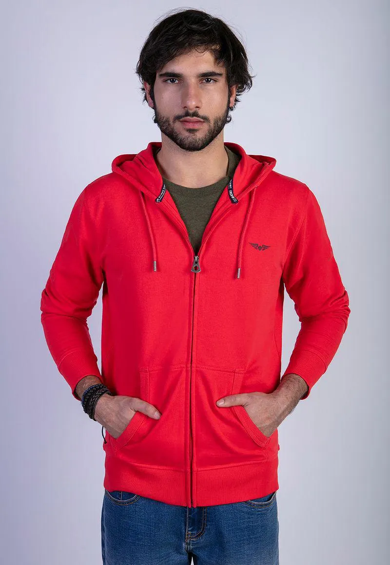 Polerón Full Zipper Coral