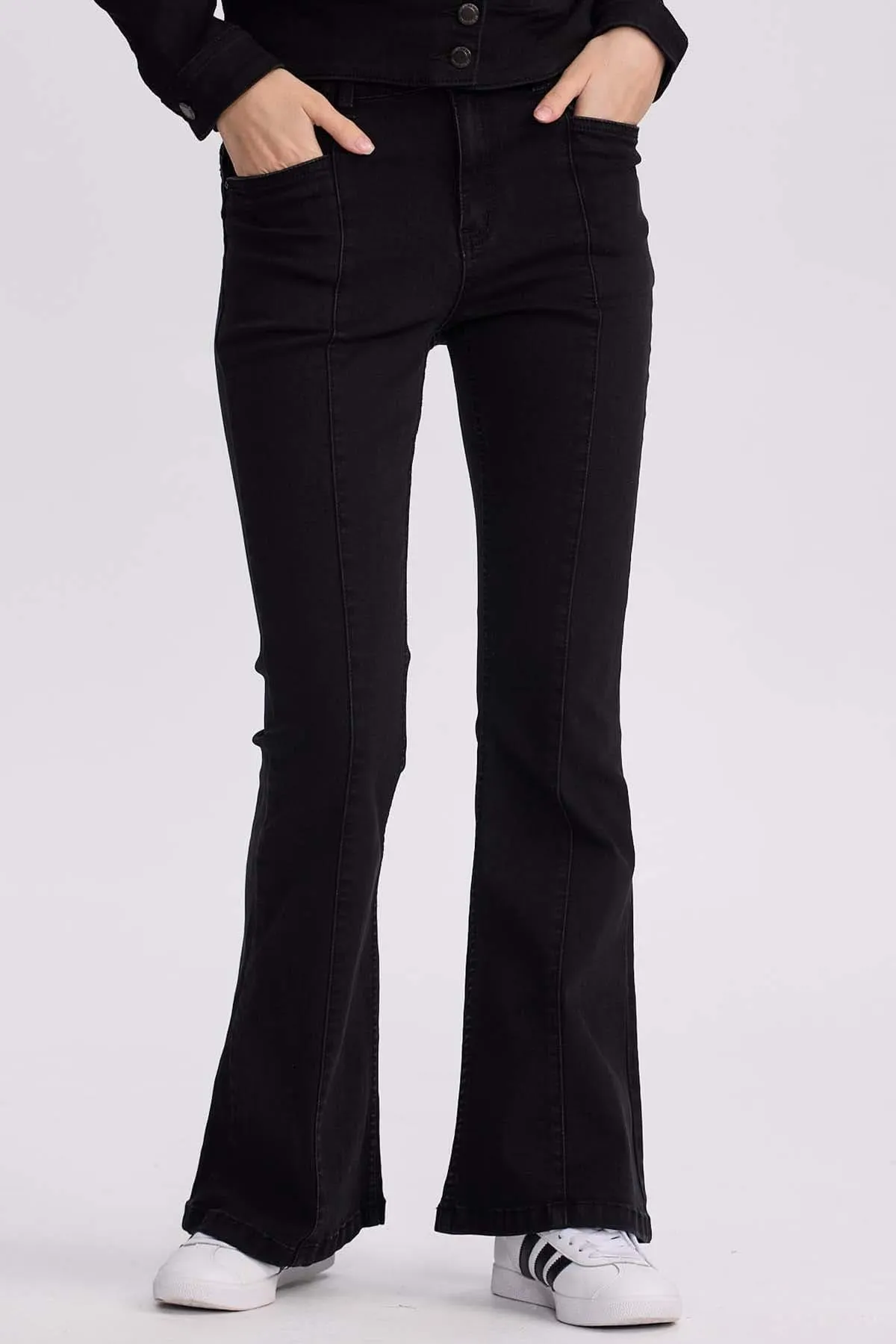 Jeans Mujer Flare Linea Negro