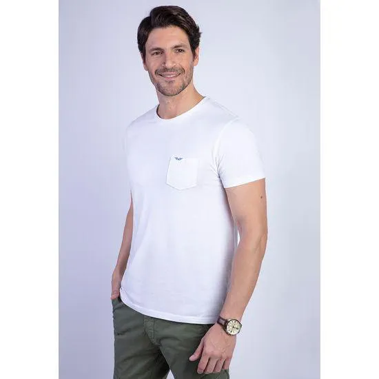 POLERA BASICA BOLSILLO HOUSTON WHITE