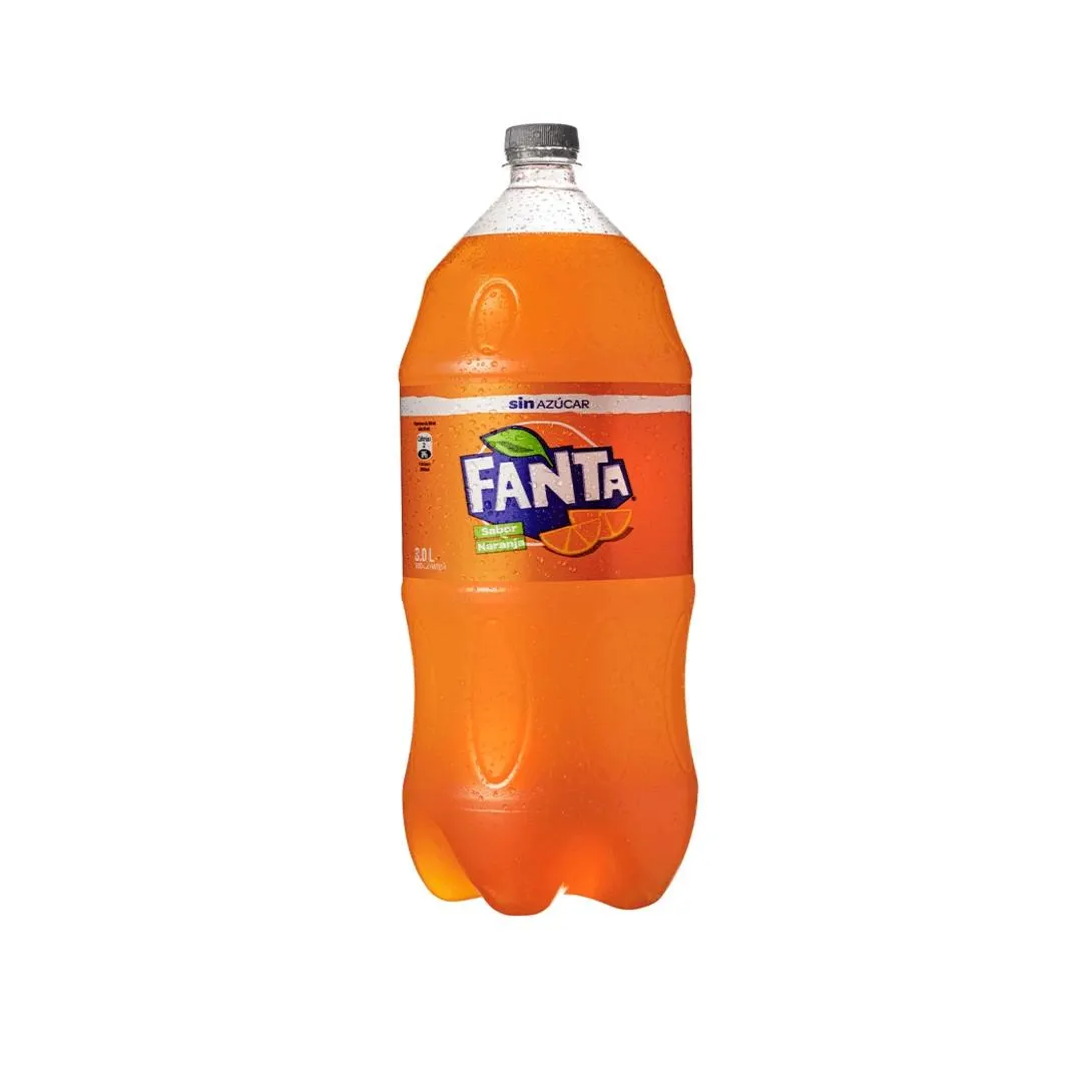 Bebida Fanta Zero Desechable, 3Lts.