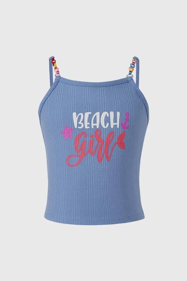 Polera niÑa rib mostacilla celeste