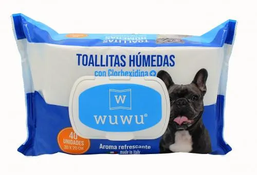 TOALLITAS HÚMEDAS CON CLORHEXIDINA - WUWU