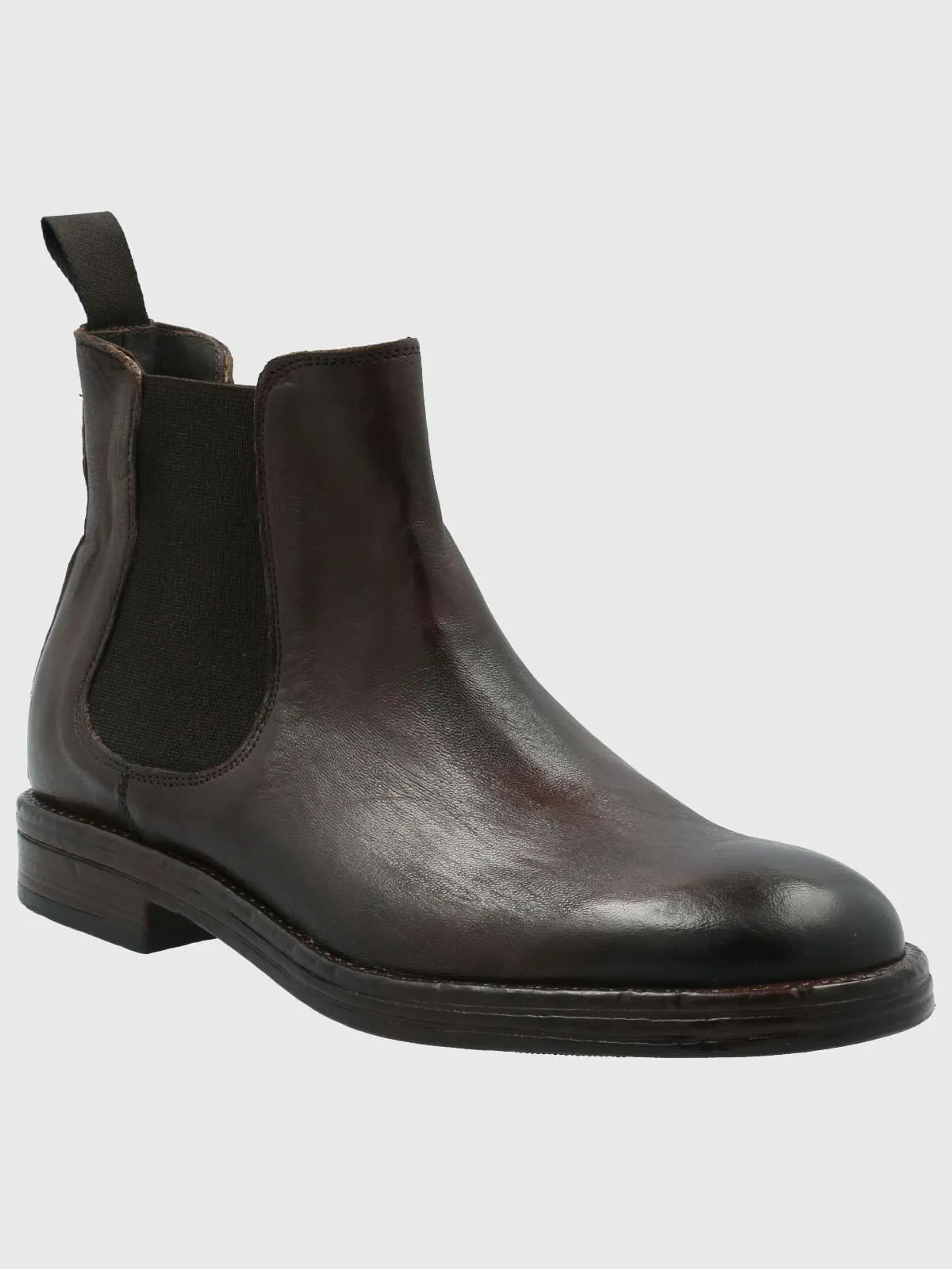 Botin Cuero Hombre Italiano Mazzani Café Hush Puppies