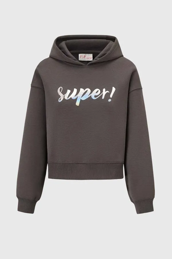 PolerÓn niÑa crop oversize marengo