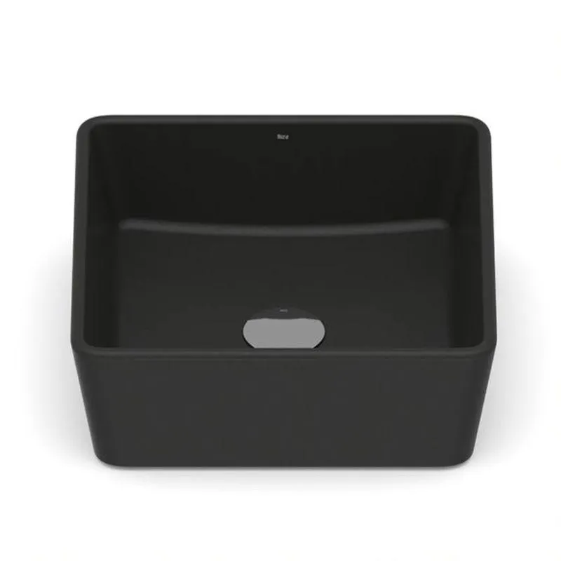 Lavamanos Sobre Cubierta Optica Onix Negro Mate 35x35 cm