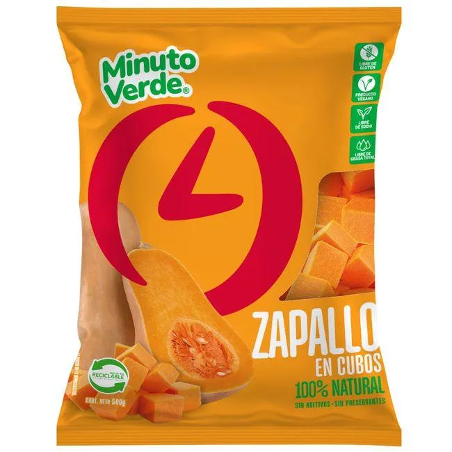Zapallo En Cubos Minuto Verde 500 g