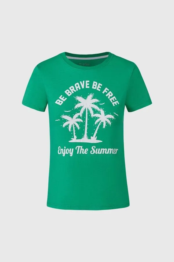 Polera niÑa print esmeralda i