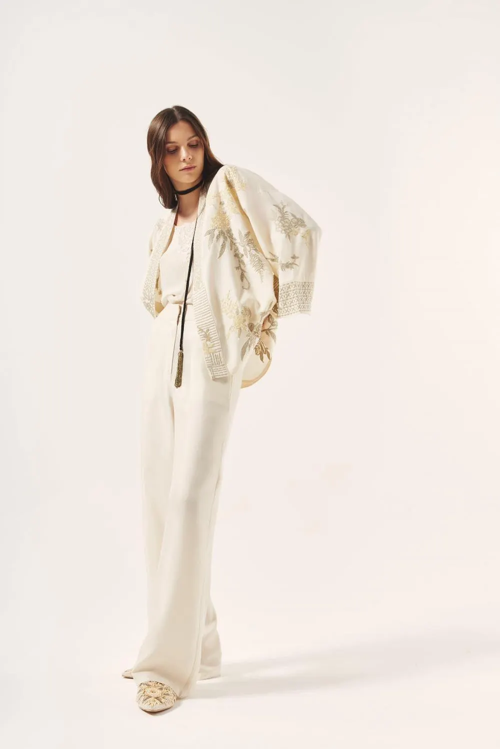 kimono tencel flower