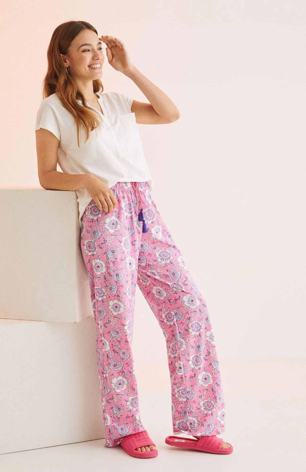 Pantalón Women'Secret Bright Boho Rosado