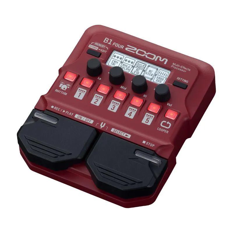 Pedalera multiefecto para bajo Zoom B1 FOUR