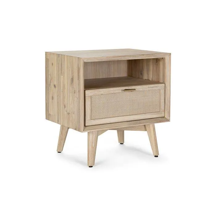 Velador Halsey Madera-Rattán