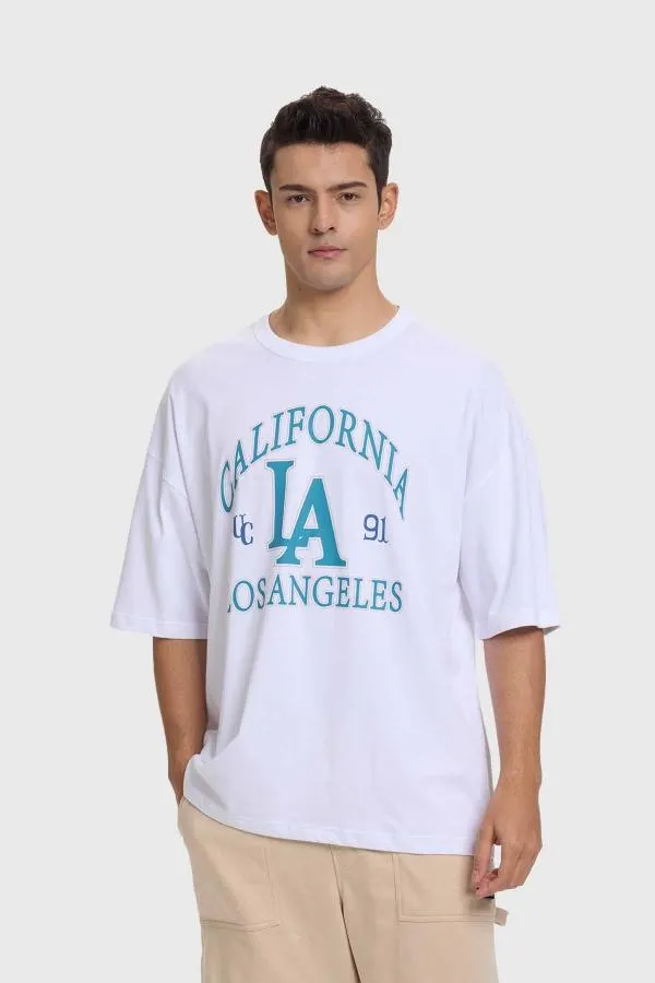Polera hombre college blanco vii