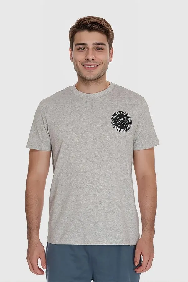Polera hombre rick and morty gris melange