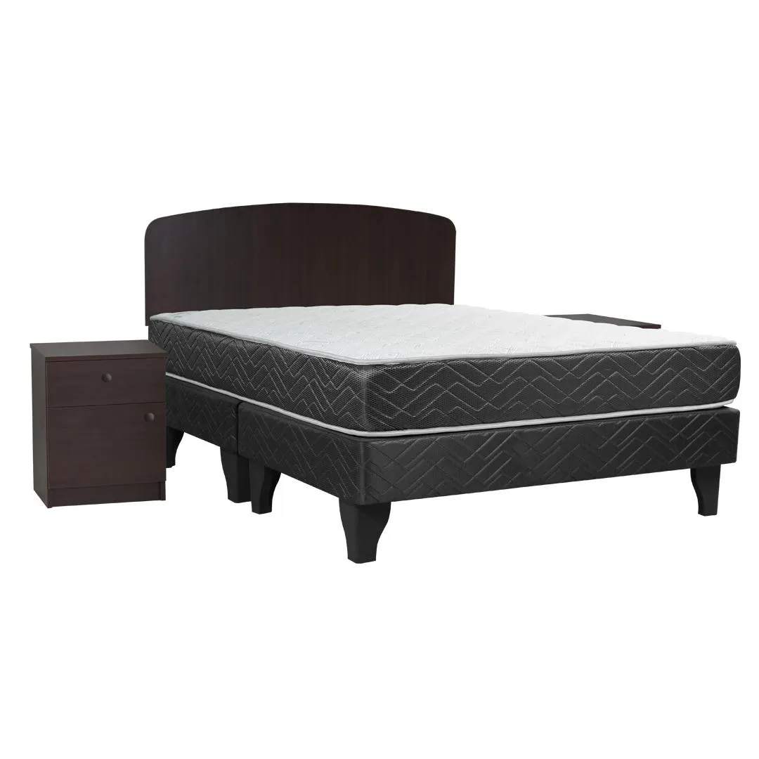 Cama Europea New Mega + Set Córdoba