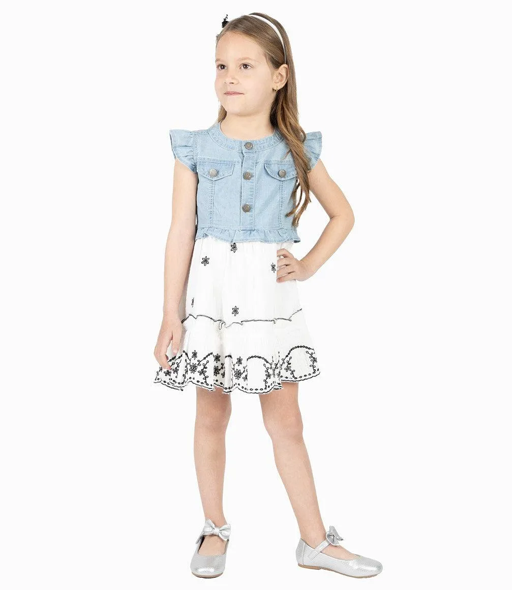 Jeans Niña Acamapanado Con Brillos