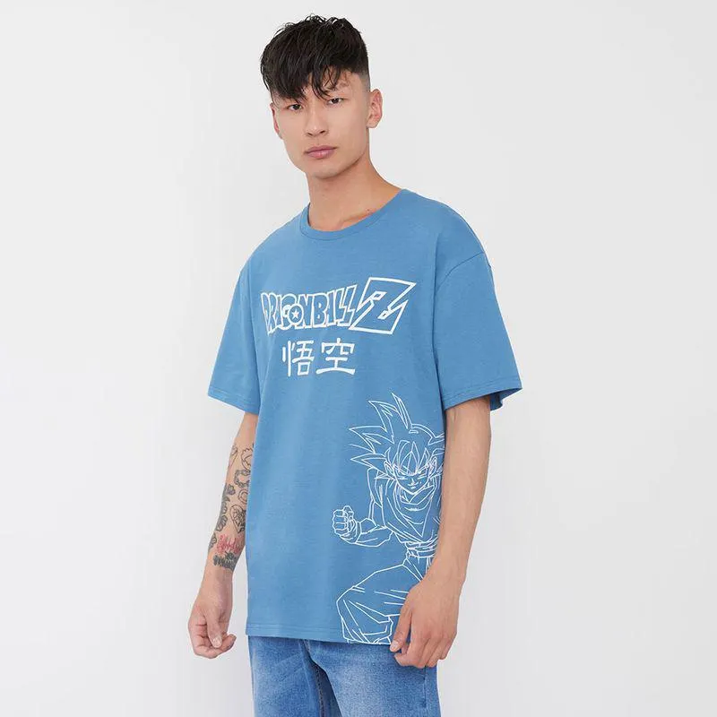 Polera Hombre Print Dragon Ball Azul