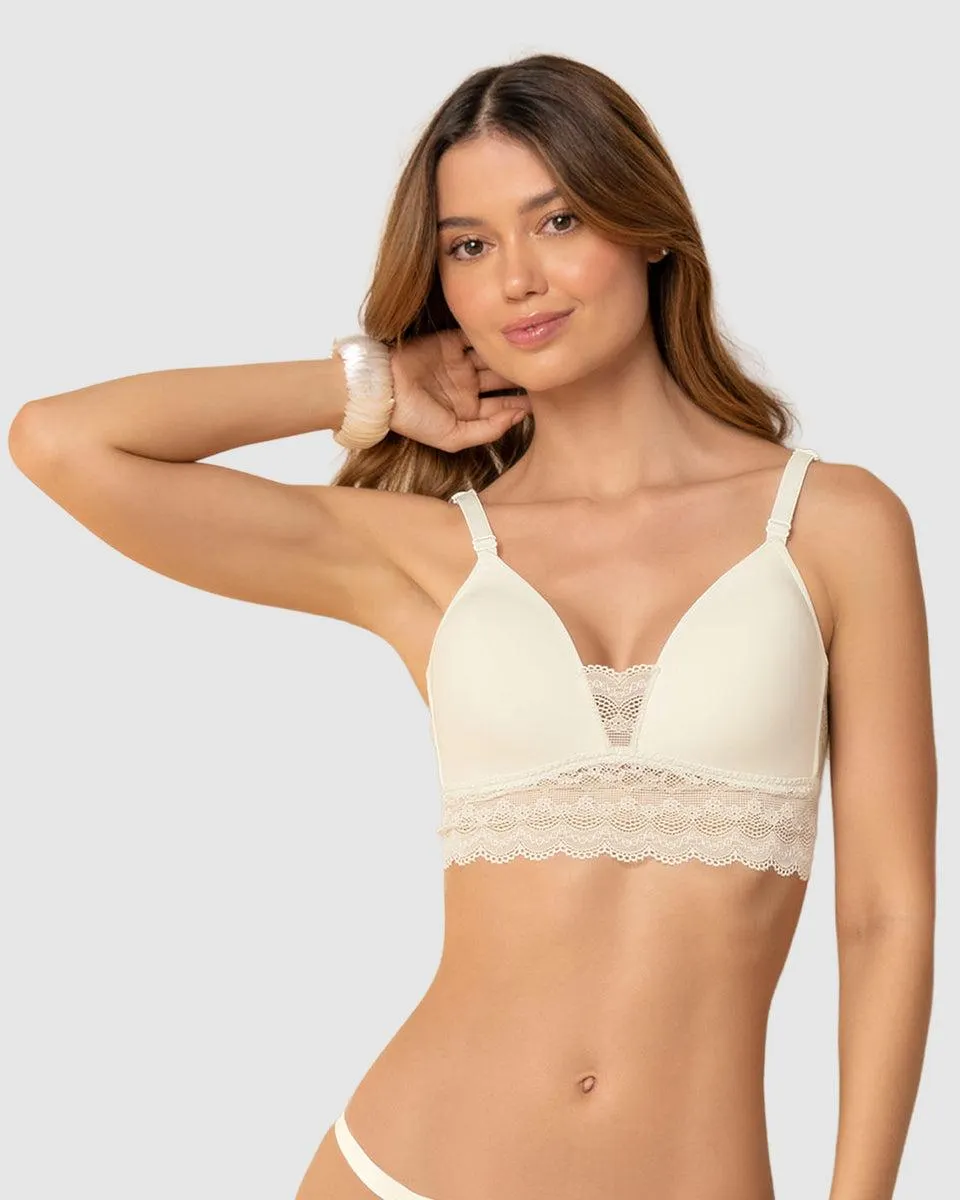 Bralette ultracómodo con delicados toques de encaje