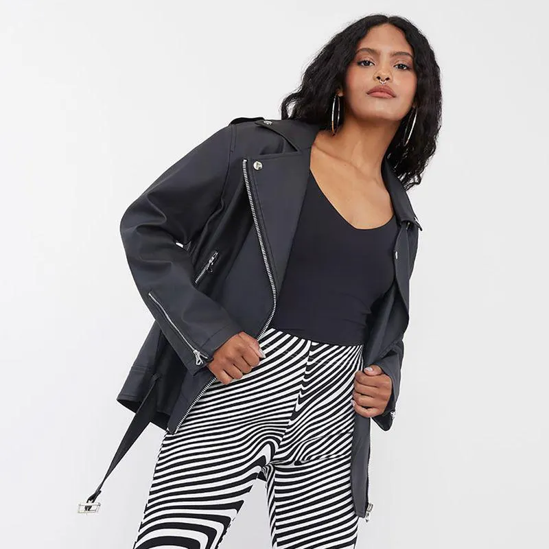 Casaca Mujer Biker Negro