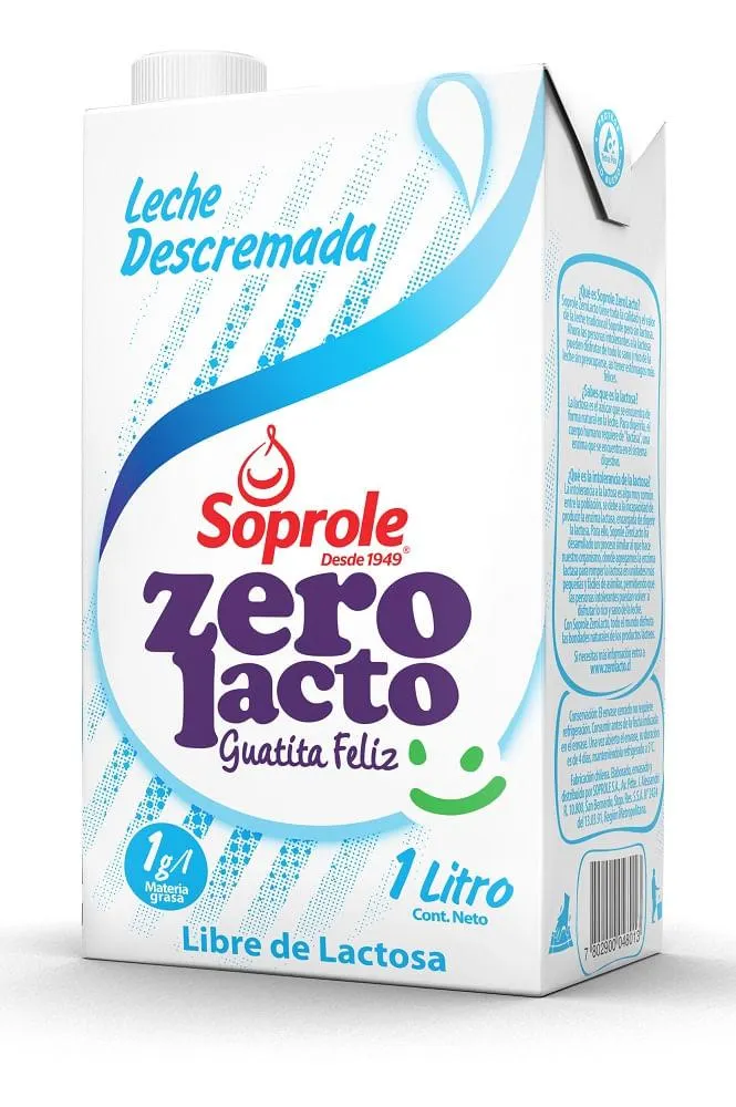 Leche descremada sin lactosa z...