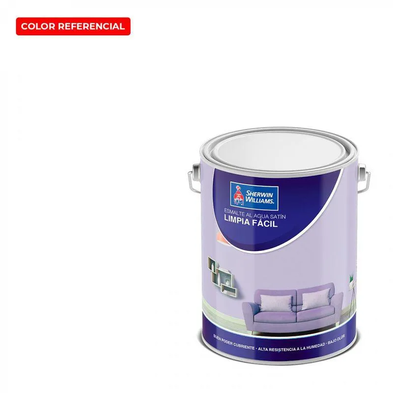 Esmalte al agua Limpia fácil 1 gl Blanco Satinado