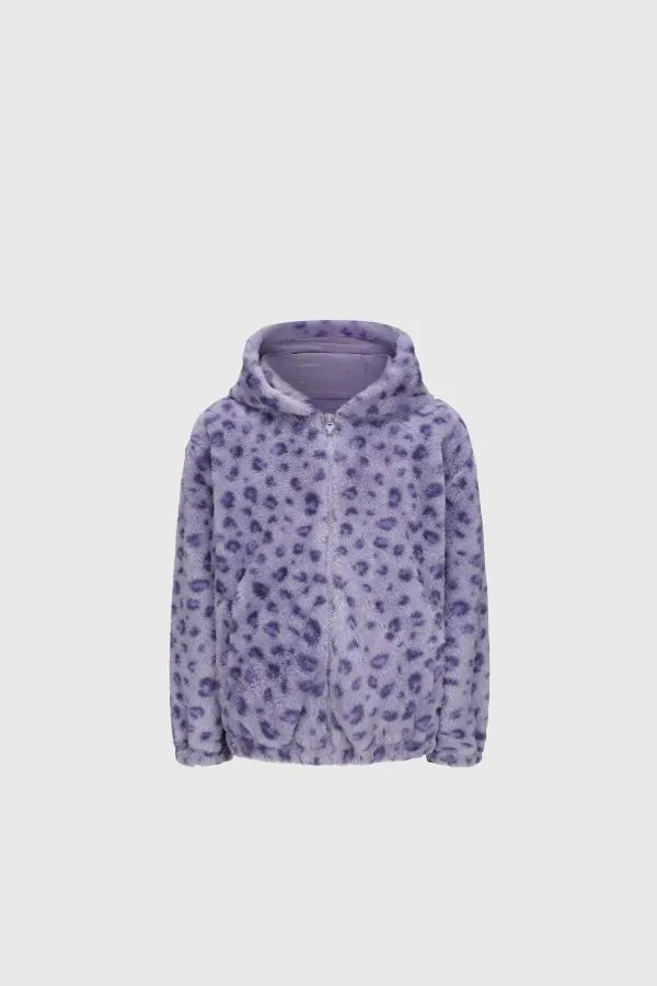 Chaqueta niÑa peluda violeta
