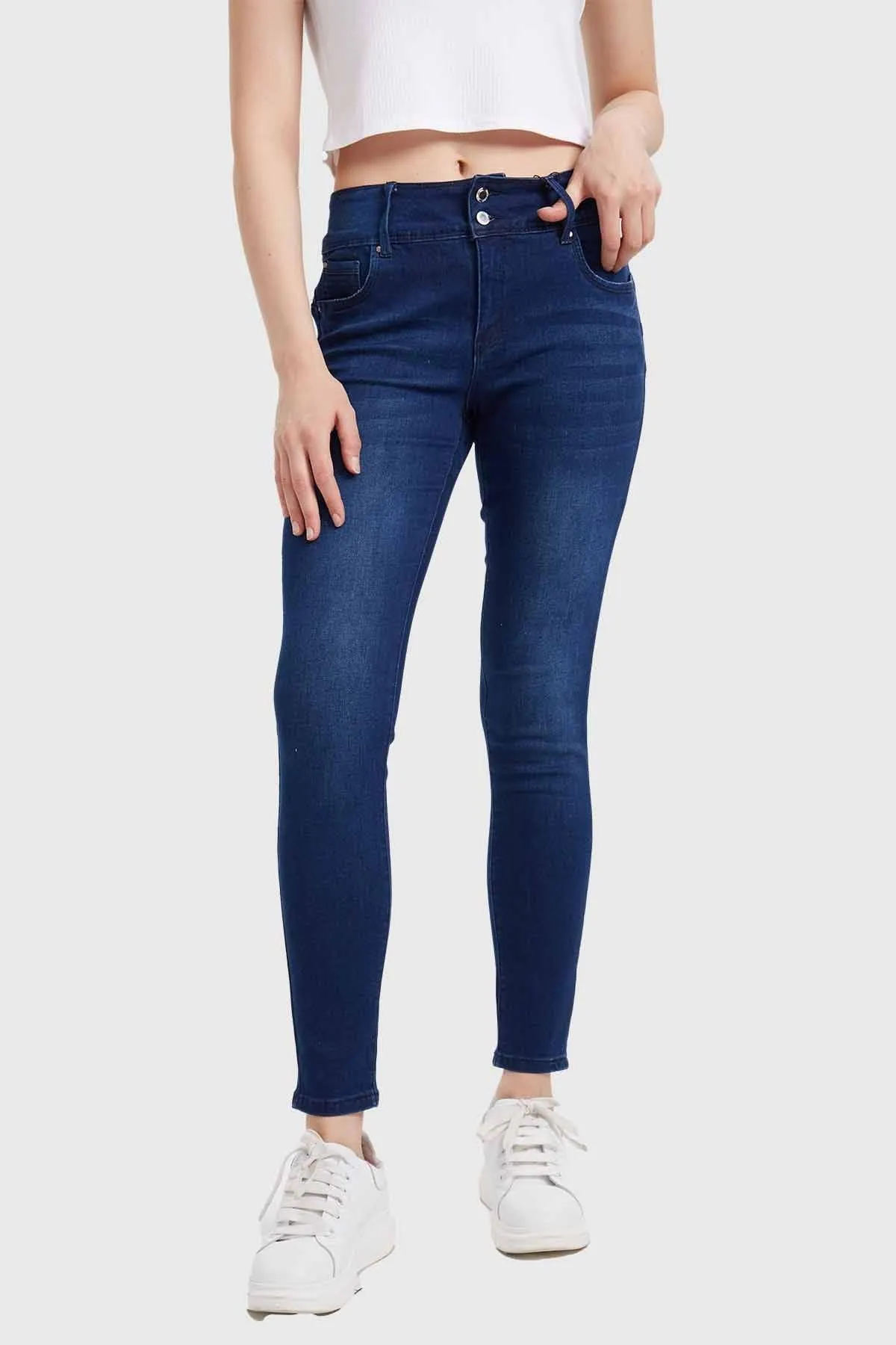 Jeans Mujer Skinny Kim Lavado Azul