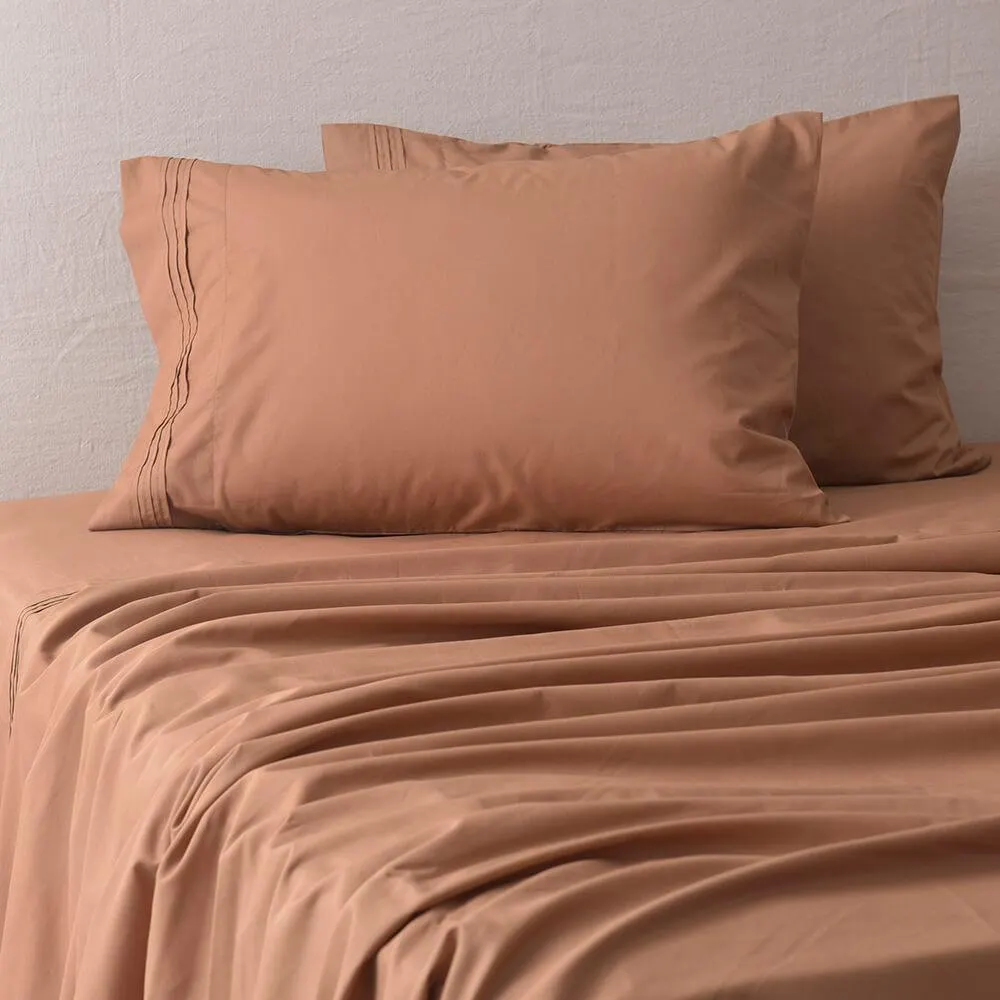 Sábana 200 Hilos Antonieta Super King Ocre