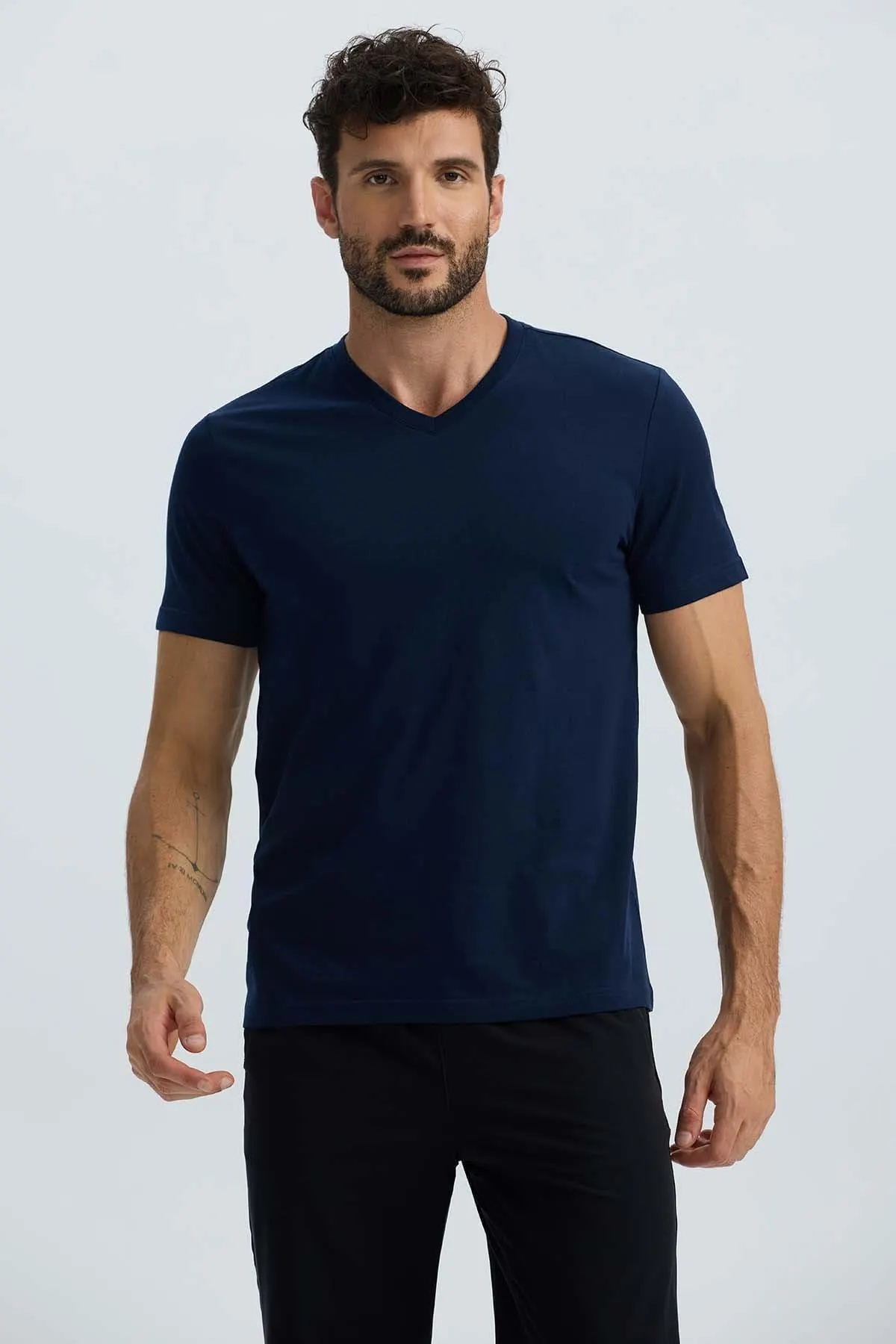 Polera Hombre Básica Azul
