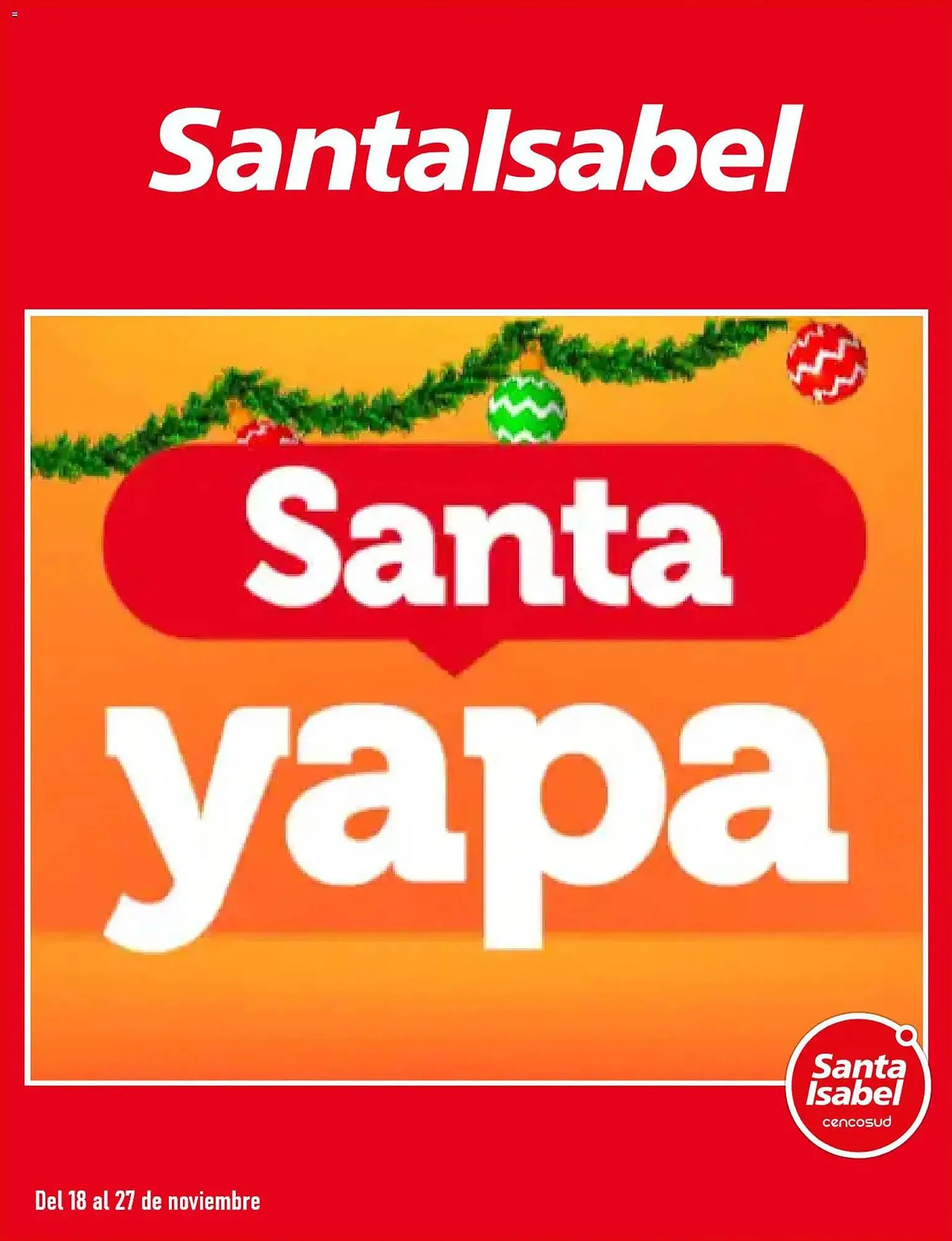 Catálogo de Catálogo Santa Isabel 18 de noviembre al 28 de noviembre 2025 - Página 1