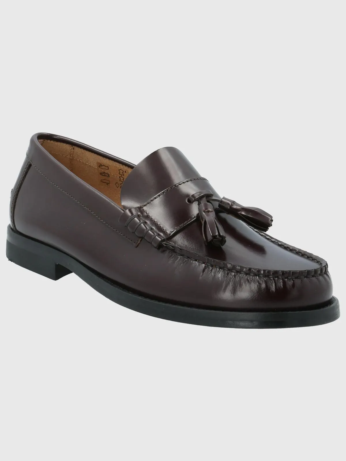 Mocasin Cuero Hombre Italiano Cerata Burdeo Hush Puppies