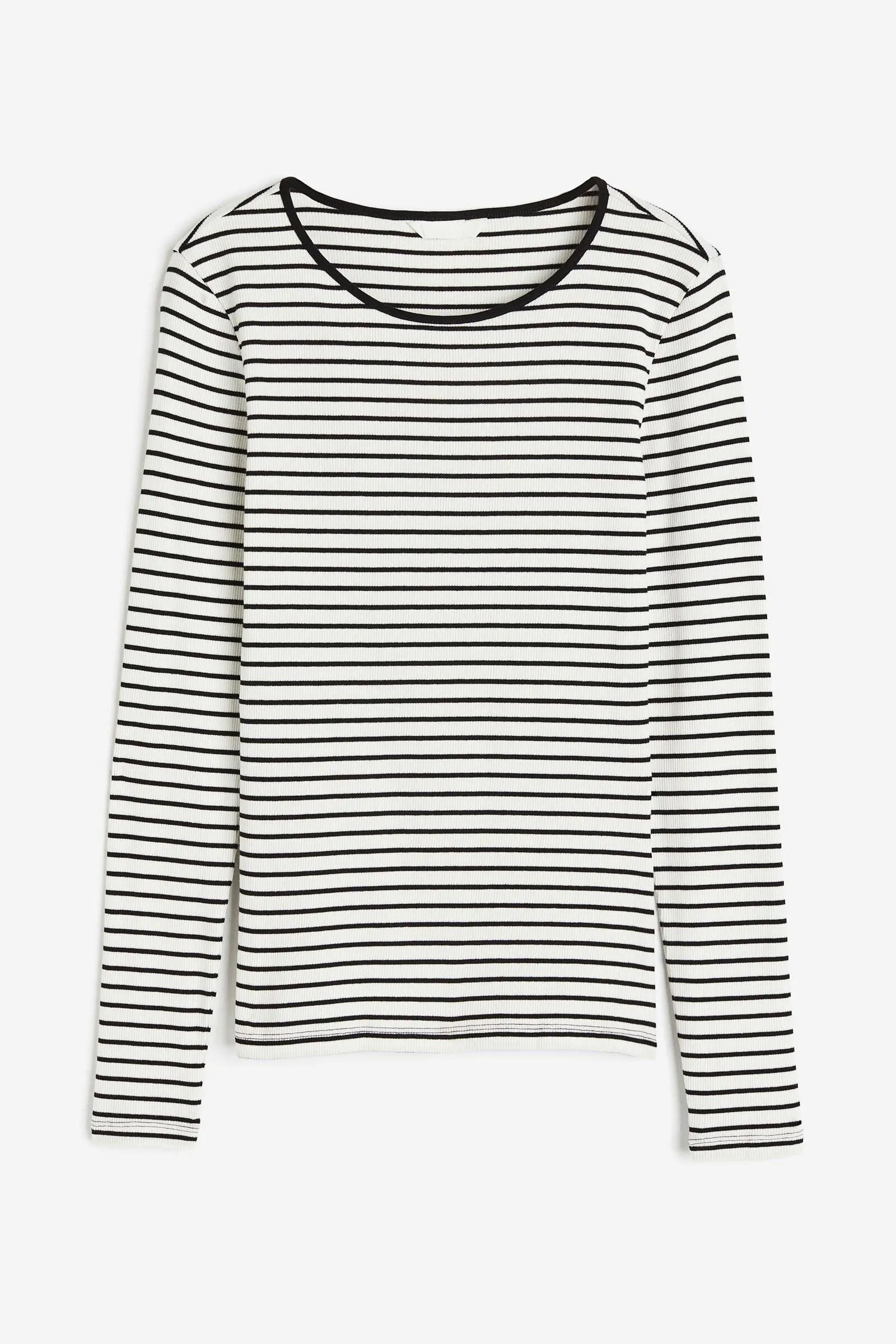 Camiseta en punto acanalado