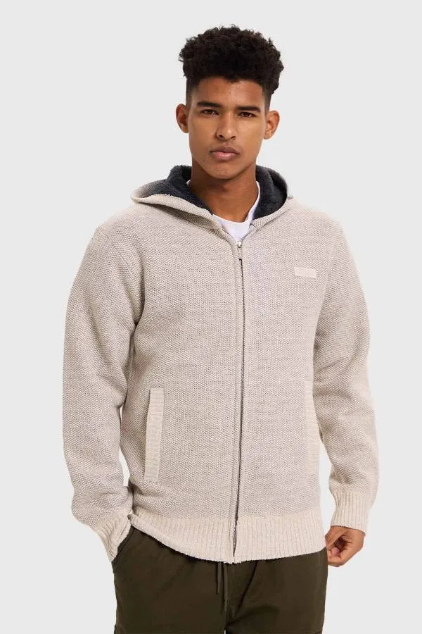 Sweater hombre hoodie beige