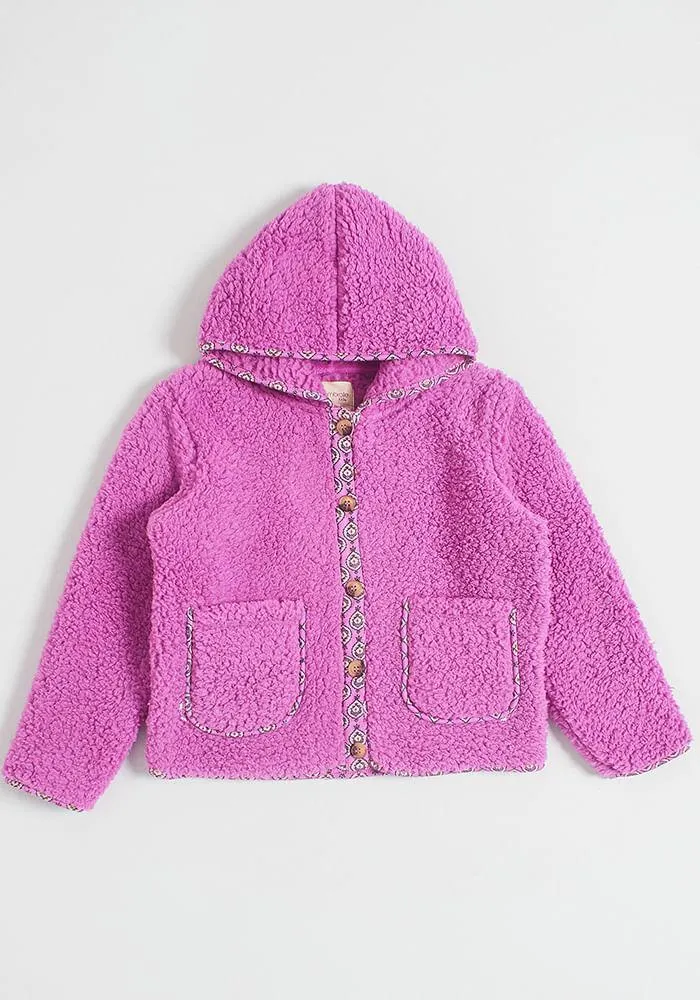 Chaqueta De Chiporro Con Detalles Estampados Y Botones 6 Rosado Medio 7