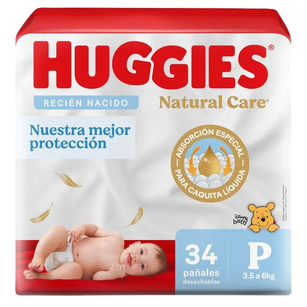 Natural Care Pañales desechables Talla P P34 Un