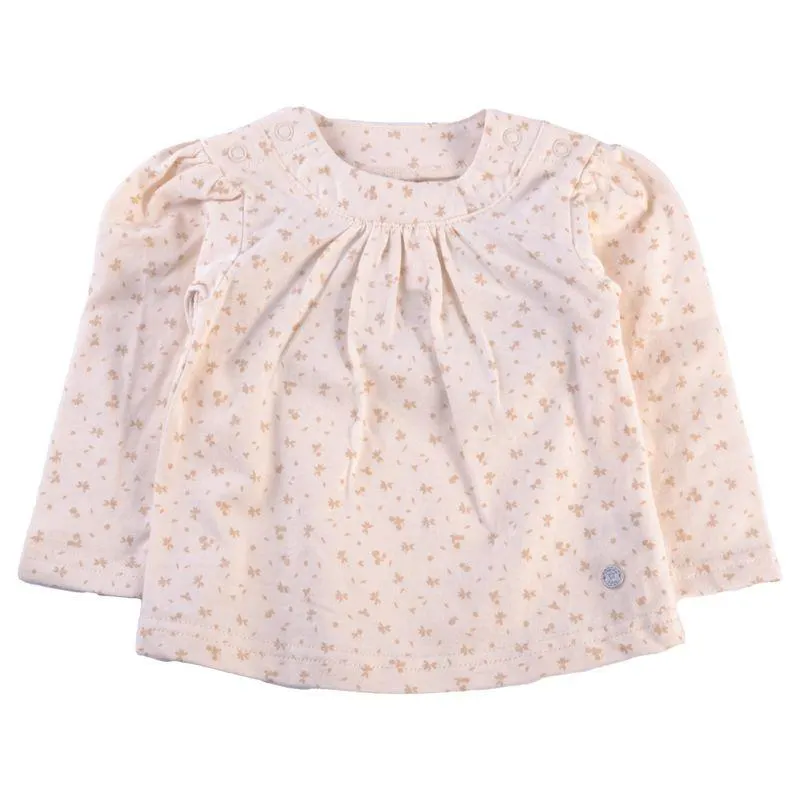 Polera Manga Larga Bebé Niña Crudo