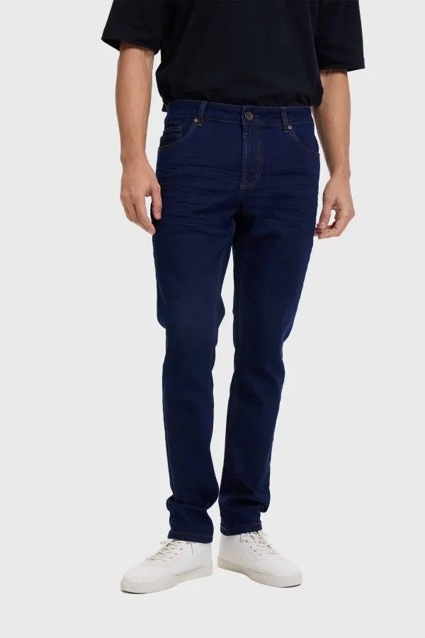 Jeans hombre slim color azul marino iii fsp