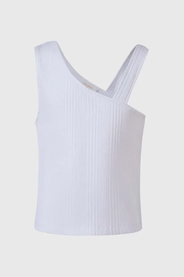 Polera niÑa asimÉtrico blanco