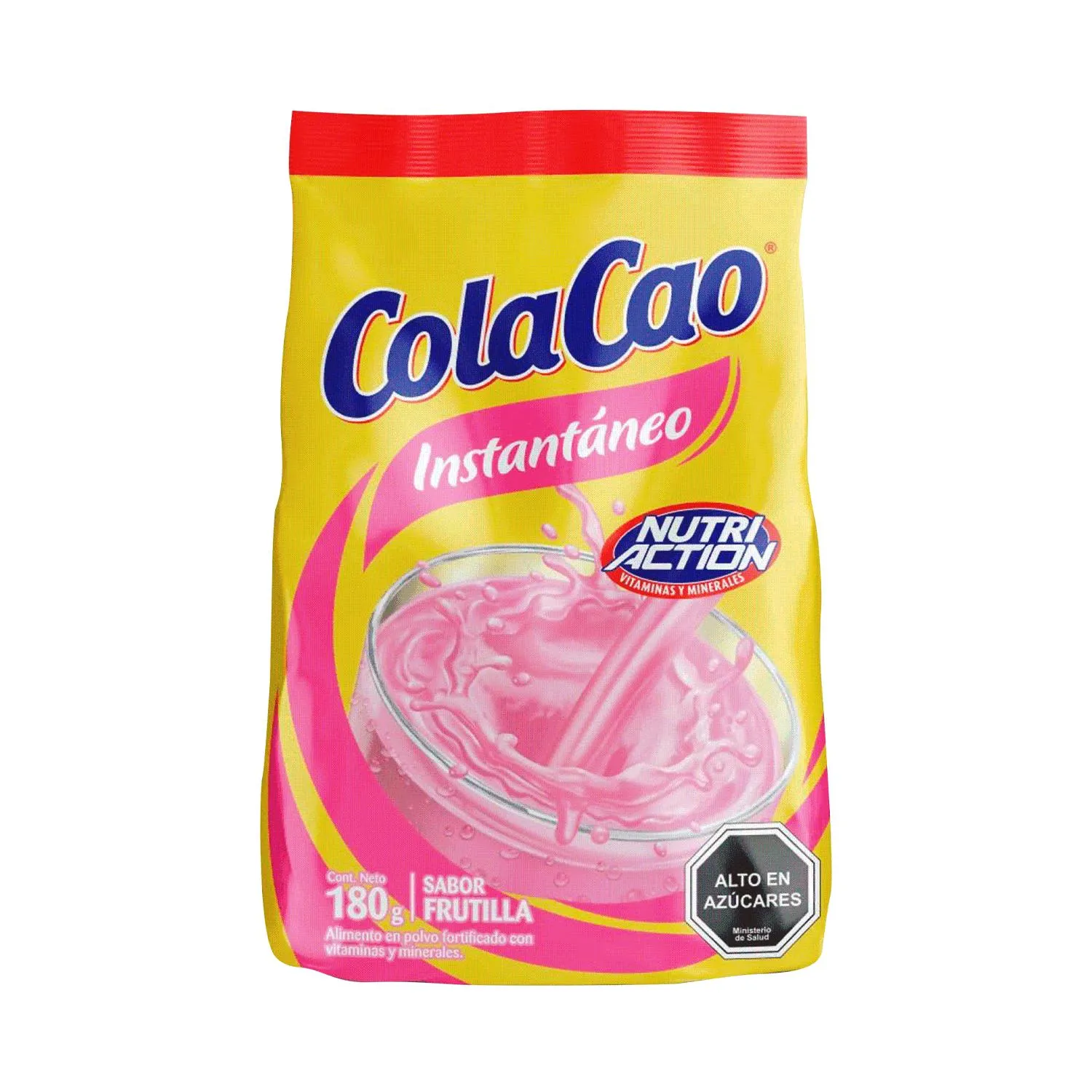 Saborizante Cola Cao en Polvo Fortificado Sabor Frutilla, 180gr.