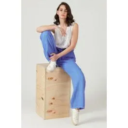Pantalon de lino regular jacinto