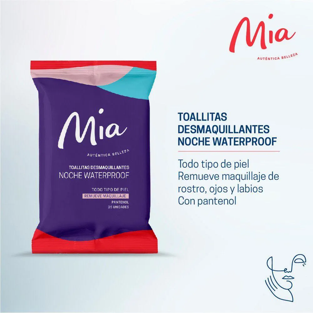 Toallitas Desmaquillantes Noche Waterproof 25 Uds