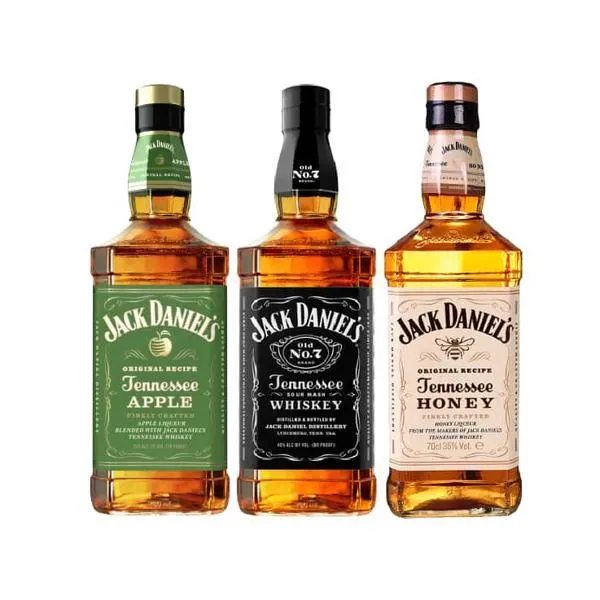 Pack Jack Daniels N7 + Honey + Apple Botella 750cc