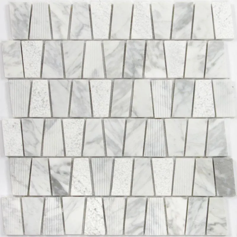 Mosaico Carrara Mix Polygon 30x30 cm
