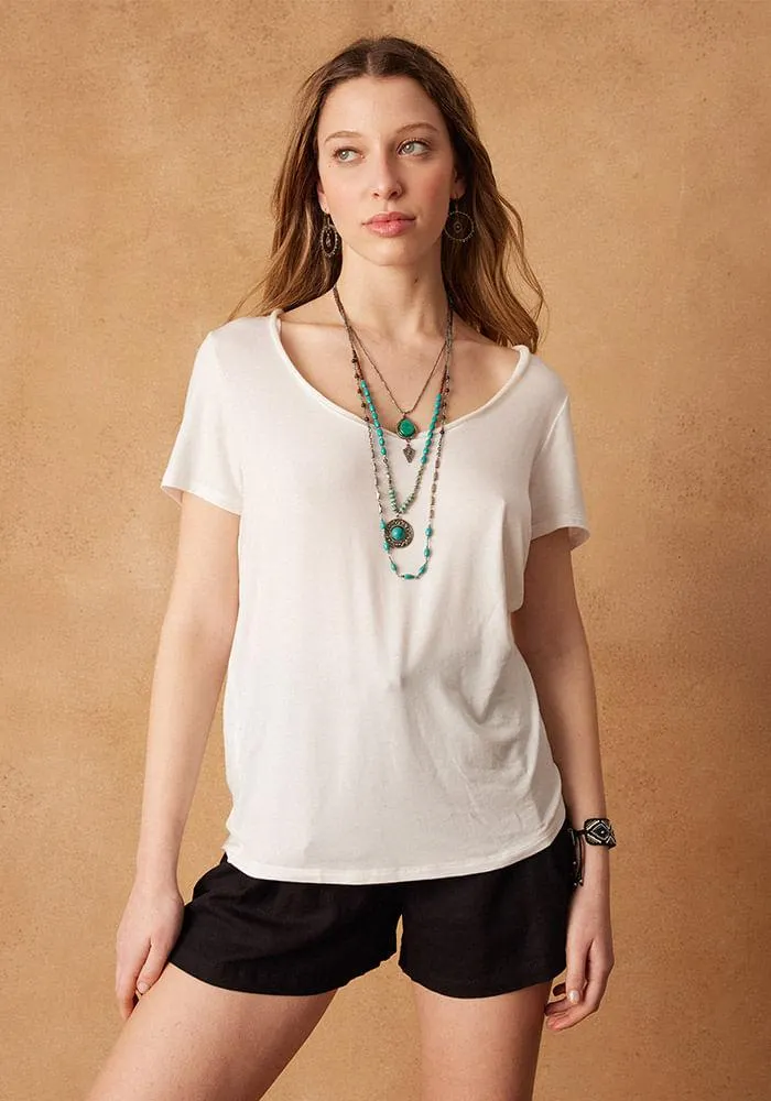 Polera Detalle Cuello Enrollado