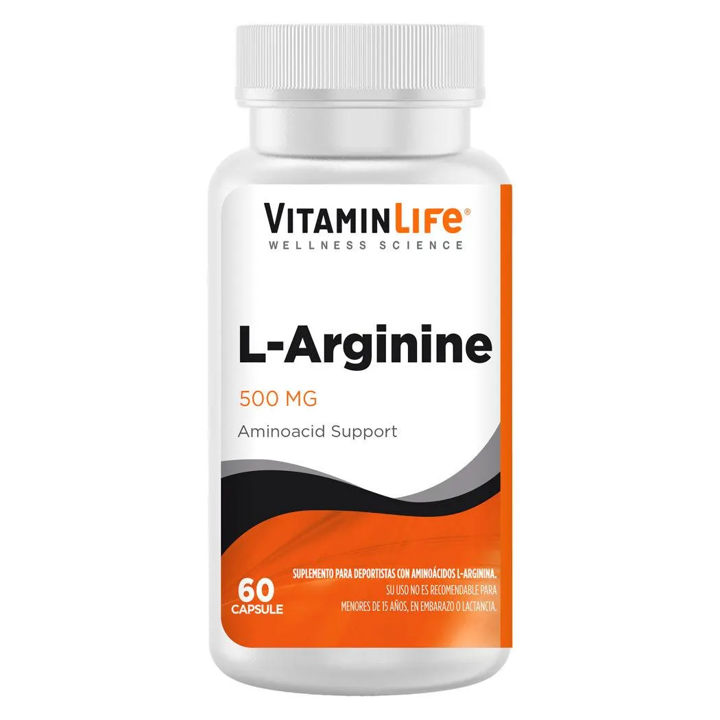 VitaminLife L-Arginina 500mg 60 Tabletas